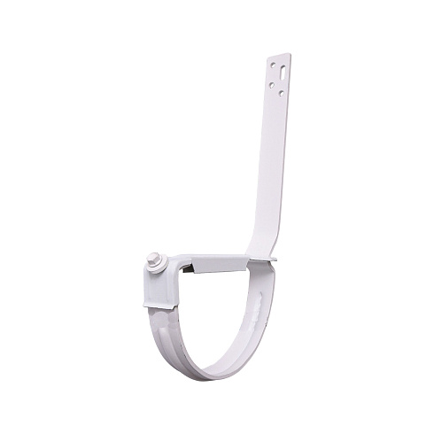 Крепление желоба длинное бел с фиксат. и саморез (металл)