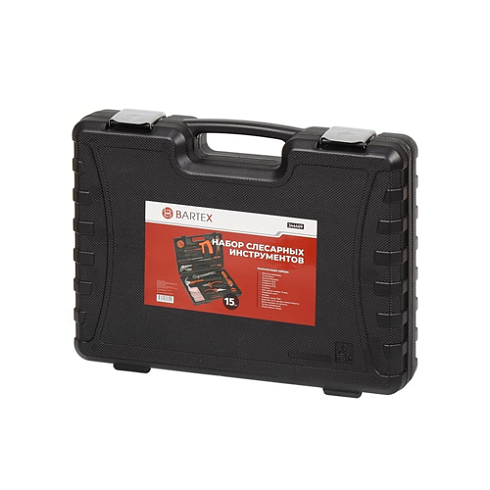 Набор слесарных инструментов Bartex 15 предметов, пластик кейс (344469)