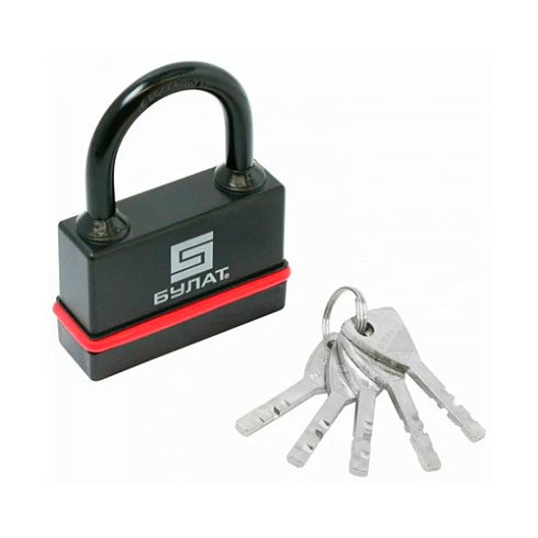 Замок навесной ВС 3-Н75 5 ключей, всепогодный "Булат" (257037)