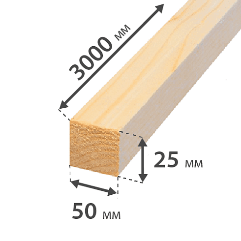 50х25х3 Брусок  
