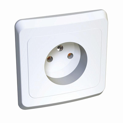 Розетка 1-м СП Этюд 16А б/з бел.SchE PC16-001b