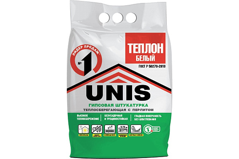 Штукатурка гипсовая ТЕПЛОН БЕЛЫЙ 5 кг