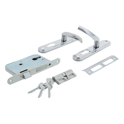 Замок врезной Омега-ЗВ7 (хром)