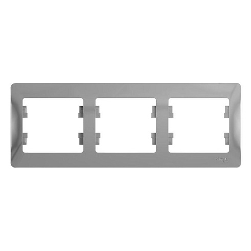 Рамка 3-м Glossa алюм. горизонт. Sche GSL000303