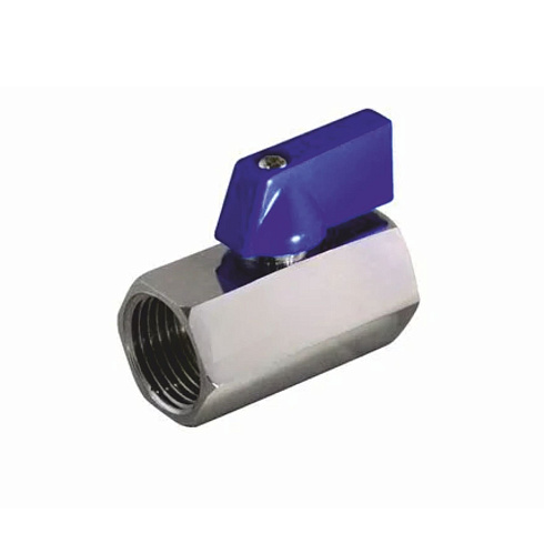 Кран шаровый 1/2" г-г (мини) рычаг (красн,синий)