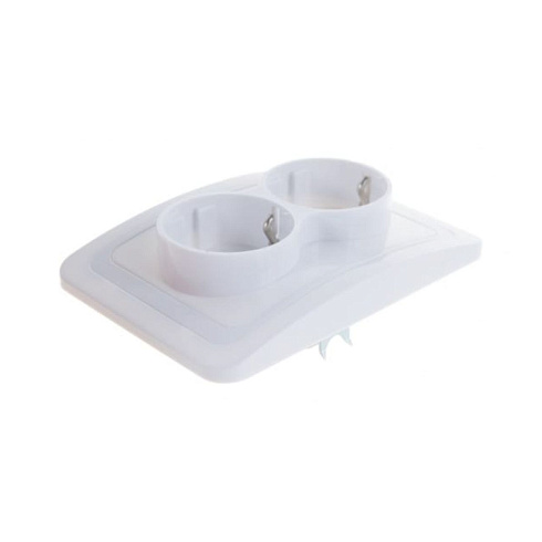 Розетка 2-м СП Валери 16А с/з бел.В0128