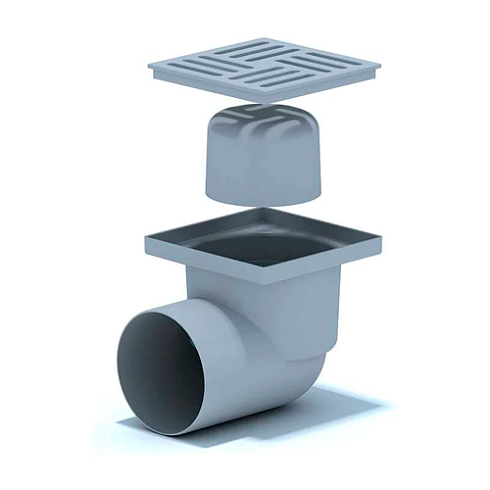 Трап АНИ (ТА1110) Дн 110 горизонт. пласт.решетка 150х150 (05149)