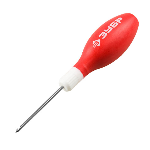 Шило ЗУБР "Мастер" сапожное, эргономич. обрезин.рукоятка, дл.60мм, d3мм 09570-3