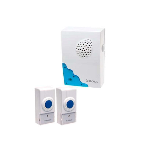 Звонок беспров.полиф.32мел.150м бел.2 кноп  KOC AG307C2