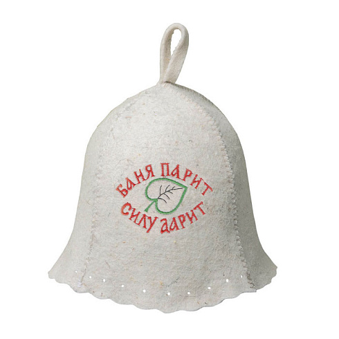 Шапка для бани "Баня парит, силу дарит" войлок "Hot Pot"