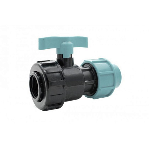 Кран ПНД шаровый 20 х 1/2" ВР разъемный