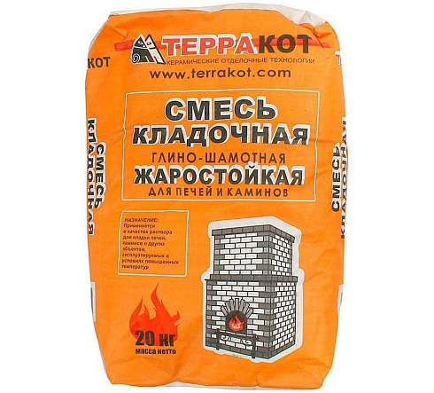 Смесь кладочная глино-шамотная "Терракот" 5кг