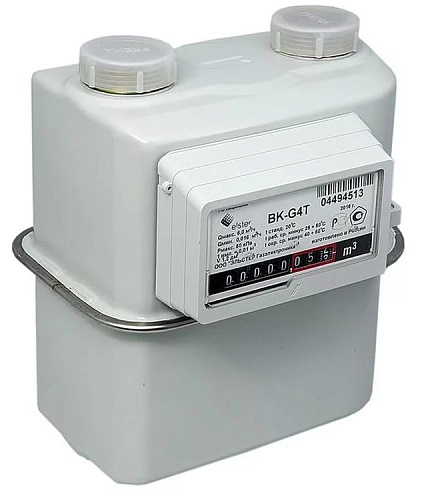 Счетчик газа с мех. коррекцией ВК G 4 Т (V-1,2) слева-направо