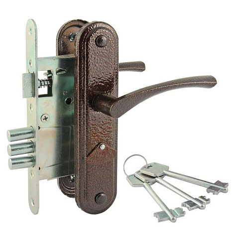 Замок врезной Зенит-ЗВ9-4-2 (медь)