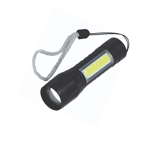 Фонарь светодиод. аккумулят. 1LED+1СОВ IP44, алюминий (9531145)