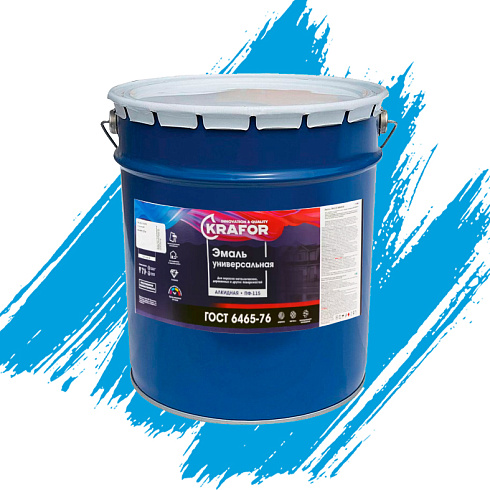 Эмаль ПФ-115  ГОЛУБАЯ 20кг "KRAFOR"
