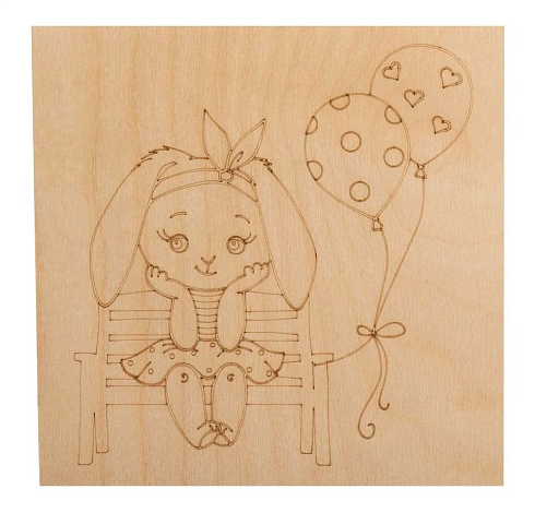 Доска для выжигания Rexant "Малыши зверята" (н-р 5шт 150х150мм) (12-0933)