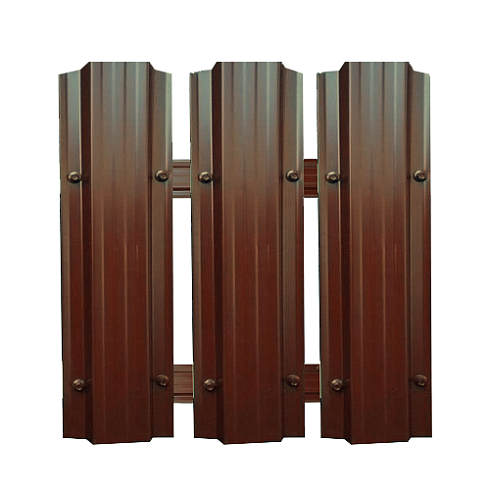 Штакетник прямой П 1,80м (коричневый RAL-8017)