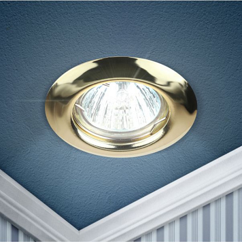 Светильник ST3 GD 50Вт MR16 12В точечн. штампован. зол. ЭРА С0043802