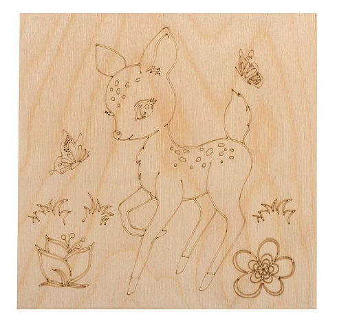 Доска для выжигания Rexant "Малыши зверята" (н-р 5шт 150х150мм) (12-0933)