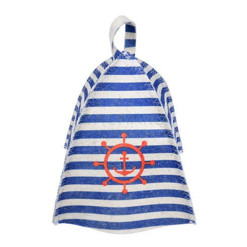 Шапка для бани "Морская" войлок "Банные штучки