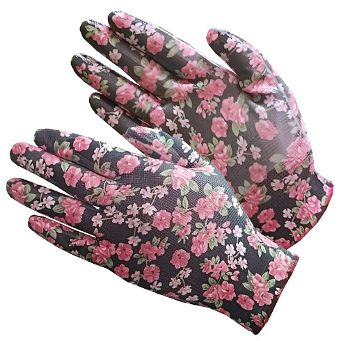 Перчатки женские обливные черные Люкс