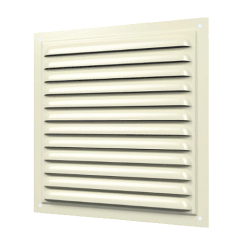 РЕШЕТКА вентиляционная вытяжная стальн. с сеткой 200 Х 200 БЕЖ. (2020МЭ Ivory) (273803)