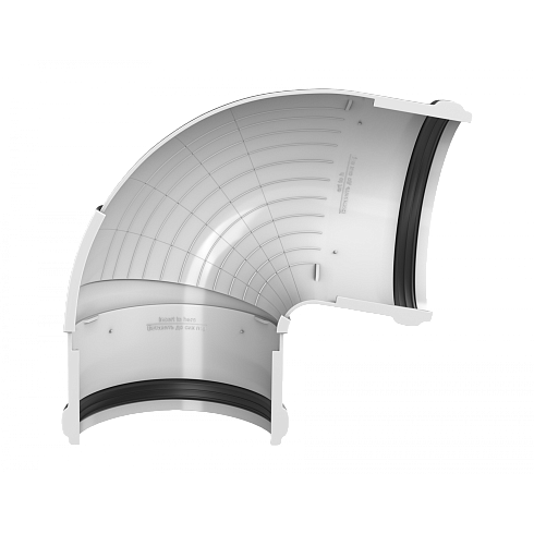 Угол желоба регулируемый 90-150° Белый, Технониколь