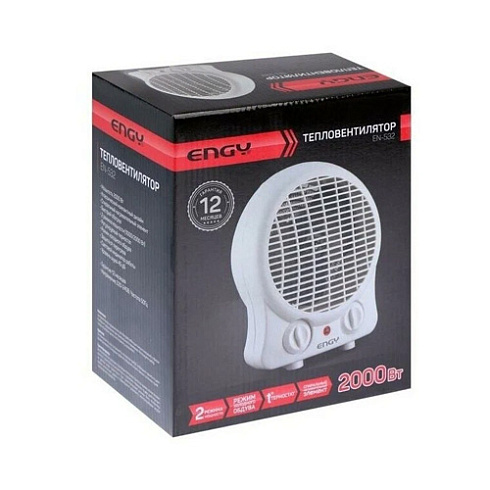 ТЕПЛОВЕНТИЛЯТОР НАСТОЛЬНЫЙ СПИРАЛЬ EN-532 2 кВт "ENGY" белый (222605)
