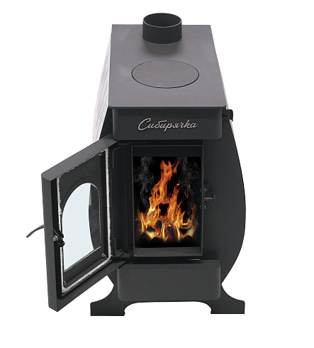 Печь воздухогрейная НМК "Сибирячка" 9 (кожух нерж.сталь)