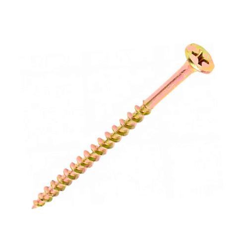 Саморез по дереву острый,гол. потай-крест, ЖЕЛТЫЙ ЦИНК (весовые) 4,8х90