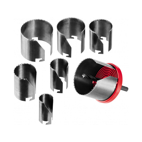 Пила сегментная ЗУБР наборная по дереву высота 42мм d26-63  (29593-Н7-42)