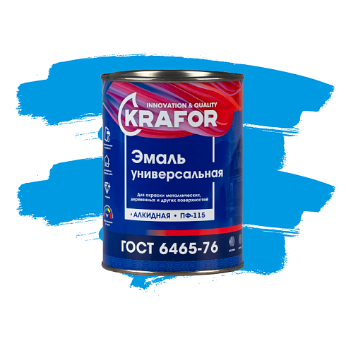 Эмаль ПФ-115  ГОЛУБАЯ 2,7кг "KRAFOR"