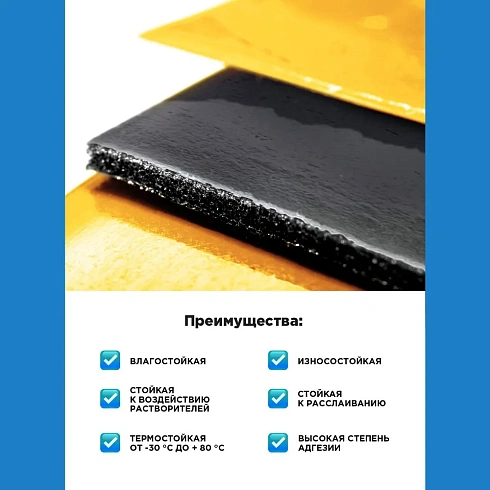 Лента клейкая двуст. для крепления зеркал 19мм х 2м черная (302-133) 