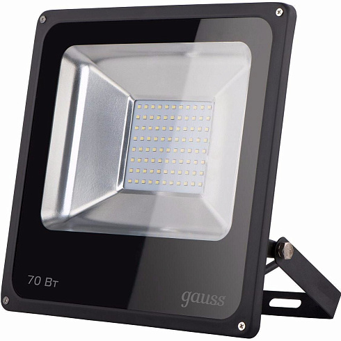 Прожектор светодиод. LED 70Вт IP65 6500K 208х140мм черн. Gauss 613100370