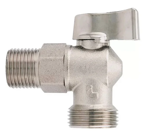 Кран угловой 1/2 х 3/4" ш/ш матовый без сетки 
