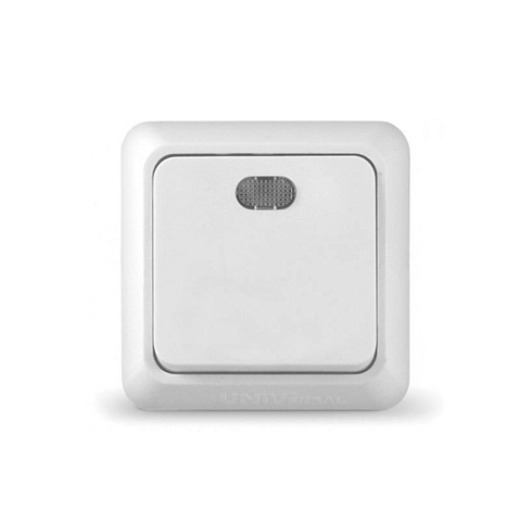 Выкл.1-кл.ОП Олимп 10А с инд.бел.О0121