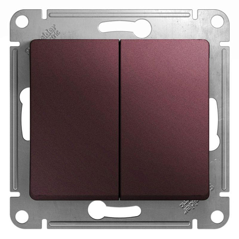 Мех.выключ. 2-кл. СП Glossa 10А IP20 10АХ.баклаж. Sche GSL001151