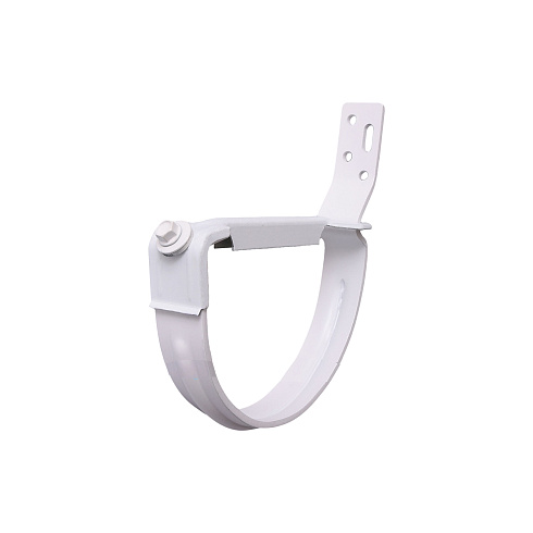 Крепление желоба короткое бел с фиксат. и саморез (металл)