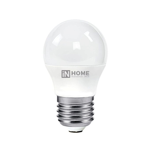 Лампа светодиод. LED-шар-standart 8вт 4000К бел Е27 INHOME (755442)