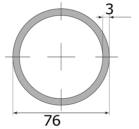 Труба эл.сварная  76х3 (9,5/11,4)