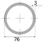 Труба эл.сварная  76х3 (9,5/11,4)