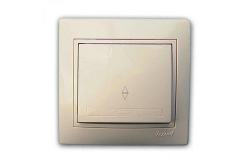 Выкл.проходн. 1-кл.СП Мира крем/крем. Lezard 701-0303-105