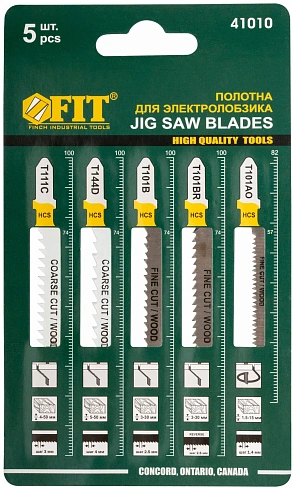 Полотна д/эл.лобзика по дереву (НАБОР) T101АО,T101В,T101BR,T111С,T144D (41010)