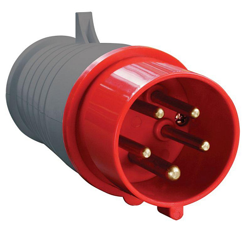 Вилка каб.16А 3P+PE+N 380В IP44 ССИ-015 ИЭК PSR02-016-5