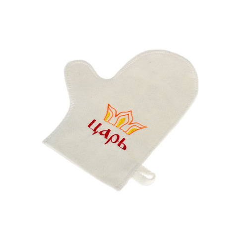 Набор банный из 5 предметов белый с вышивкой (2822383)