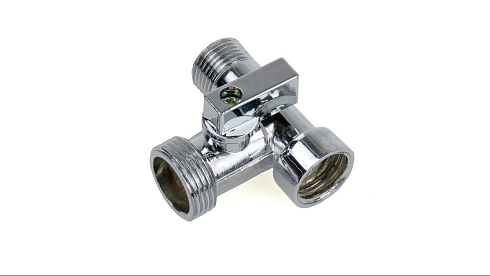 Кран трехпроходной хромированный ST SM3026Z 1/2х1/2х3/4"