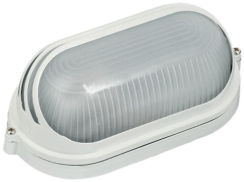 Светильник НПП 1407 60Вт Е27 IP54 бел.овал.реснич. ИЭК LNPP0-1407-1-060-К01