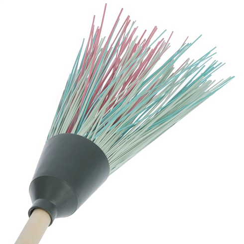 Метла полипропилен. круглая с черенком (40130)