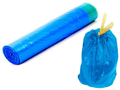 Пакеты для мусора с завязками 30л рулон 10шт , 12мкм 45х52см (9061030) 